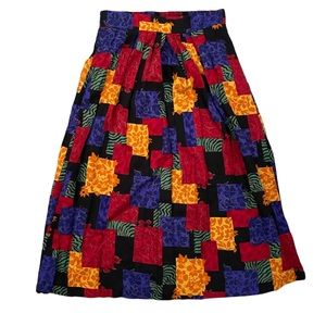 Laura Daniels Vintage Patchwork Print Skirt Size 1X